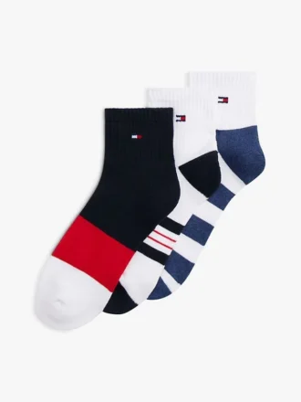 Stripe Mix Sport Quarter-Top Socken 3er-Pack