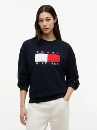 Sweatshirt mit Flaggenlogo