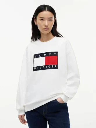 Sweatshirt mit Flaggenlogo