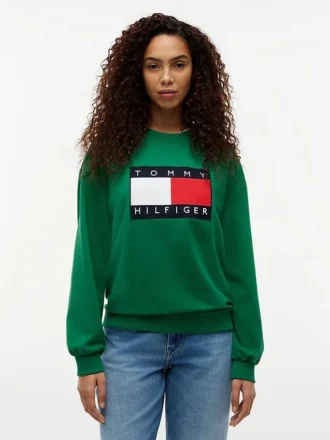 Sweatshirt mit Flaggenlogo