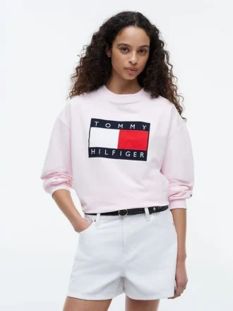 Sweatshirt mit Flaggenlogo