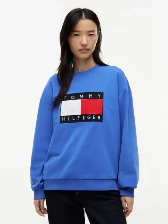 Sweatshirt mit Flaggenlogo