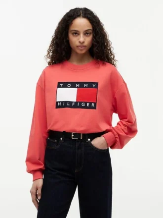 Sweatshirt mit Flaggenlogo