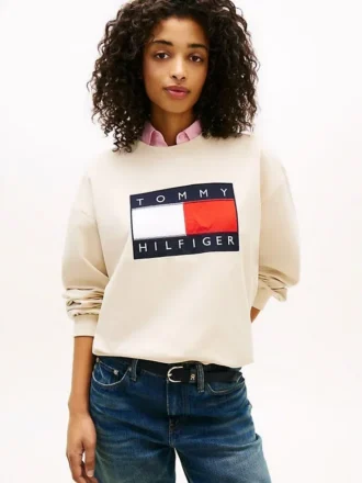Sweatshirt mit Flaggenlogo
