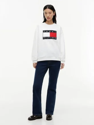 Sweatshirt mit Flaggenlogo