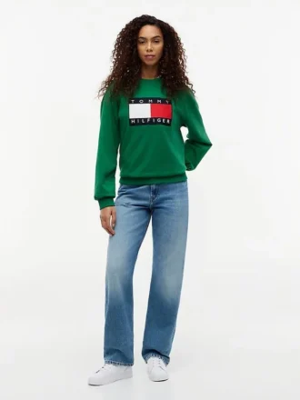 Sweatshirt mit Flaggenlogo
