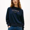 Sweatshirt mit gestickter Marineflagge Sweatshirt mit gestickter Marineflagge