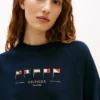 Sweatshirt mit gestickter Marineflagge Sweatshirt mit gestickter Marineflagge