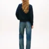 Sweatshirt mit gestickter Marineflagge Sweatshirt mit gestickter Marineflagge