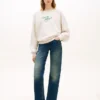 Sweatshirt mit Schriftzug-Logo und U-Boot-Ausschnitt Sweatshirt mit Schriftzug-Logo und U-Boot-Ausschnitt