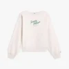 Sweatshirt mit Schriftzug-Logo und U-Boot-Ausschnitt Sweatshirt mit Schriftzug-Logo und U-Boot-Ausschnitt
