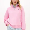 Sweatshirt mit Viertelreißverschluss und gebürsteter Innenseite