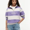 Sweatshirt mit Viertelreißverschluss und gebürsteter Innenseite