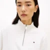 Sweatshirt mit Viertelreißverschluss und gebürsteter Innenseite