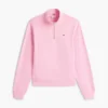 Sweatshirt mit Viertelreißverschluss und gebürsteter Innenseite