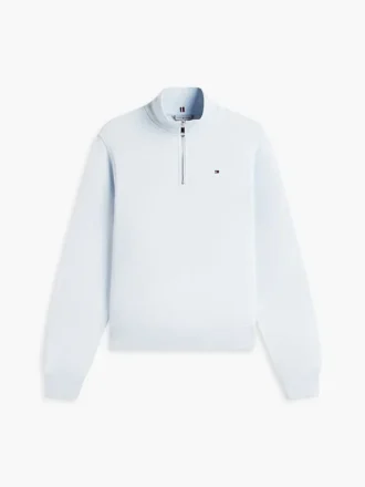 Sweatshirt mit Viertelreißverschluss und gebürsteter Innenseite