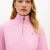 Sweatshirt mit Viertelreißverschluss und gebürsteter Innenseite
