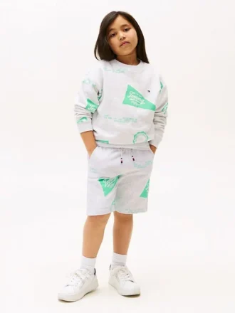 Sweatshorts für Kinder mit durchgehendem Logo-Print