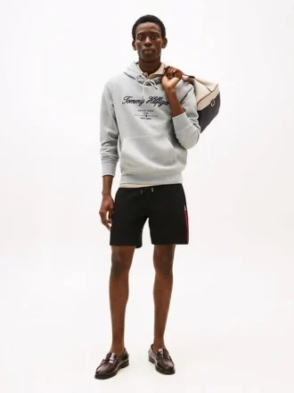 Sweatshorts mit Flaggenlogo