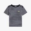 T-Shirt aus Baumwoll-Interlock mit goldenen Knöpfen T-Shirt aus Baumwoll-Interlock mit goldenen Knöpfen
