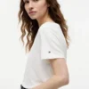 T-Shirt aus Leinenmischung mit U-Ausschnitt T-Shirt aus Leinenmischung mit U-Ausschnitt