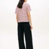 T-Shirt mit abstraktem Blumenprint und Streifen T-Shirt mit abstraktem Blumenprint und Streifen