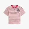 T-Shirt mit abstraktem Blumenprint und Streifen T-Shirt mit abstraktem Blumenprint und Streifen