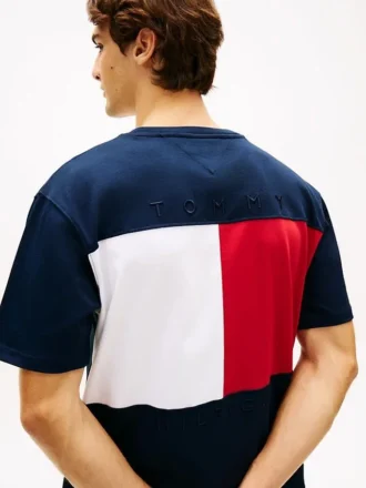 T-Shirt mit Flaggenlogo und Relaxed Fit