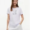 T-Shirt mit floralem H-Logo T-Shirt mit floralem H-Logo