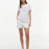 T-Shirt mit floralem H-Logo T-Shirt mit floralem H-Logo