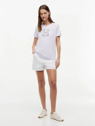 T-Shirt mit floralem H-Logo