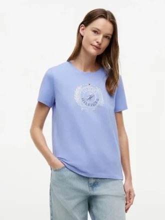 T-Shirt mit foliertem Lorbeerblatt-Logo