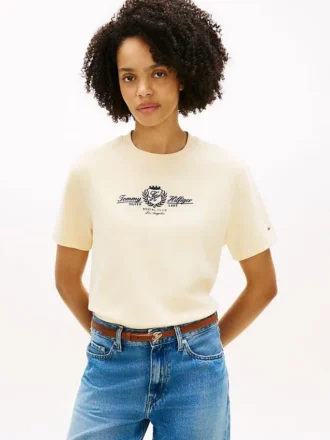 T-Shirt mit gesticktem Club-Wappen