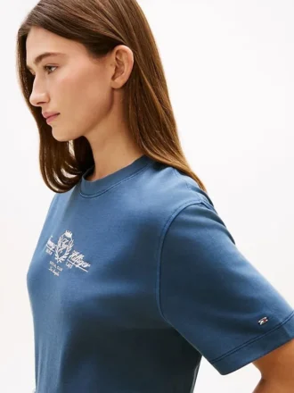 T-Shirt mit gesticktem Club-Wappen