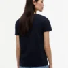 T-Shirt mit gesticktem Flaggenstreifen-Logo