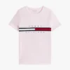 T-Shirt mit gesticktem Flaggenstreifen-Logo T-Shirt mit gesticktem Flaggenstreifen-Logo
