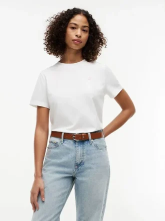 T-Shirt mit gesticktem Schriftzug-Monogramm