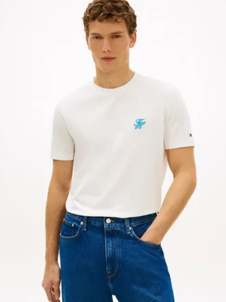 T-Shirt mit gesticktem Schriftzug-Monogramm