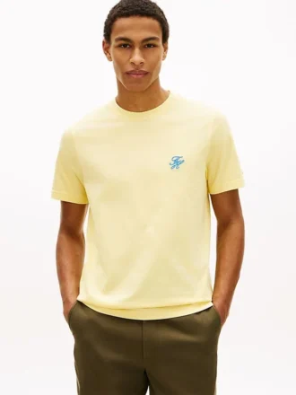 T-Shirt mit gesticktem Schriftzug-Monogramm
