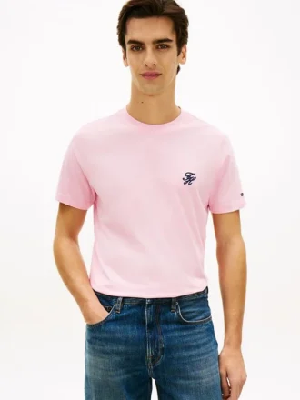 T-Shirt mit gesticktem Schriftzug-Monogramm