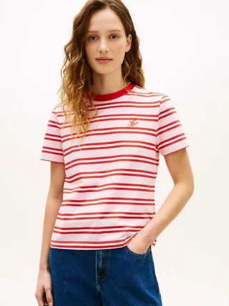 T-Shirt mit gesticktem Schriftzug-Monogramm