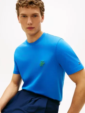 T-Shirt mit gesticktem Schriftzug-Monogramm