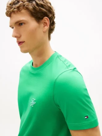 T-Shirt mit gesticktem Schriftzug-Monogramm