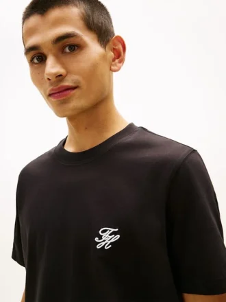 T-Shirt mit gesticktem Schriftzug-Monogramm