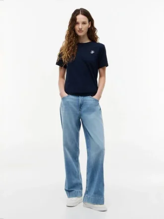T-Shirt mit gesticktem Schriftzug-Monogramm