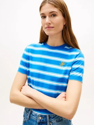 T-Shirt mit gesticktem Schriftzug-Monogramm