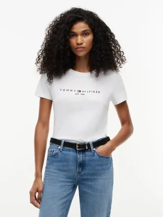 T-Shirt mit gesticktem Tommy-Logo