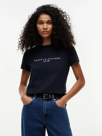 T-Shirt mit gesticktem Tommy-Logo