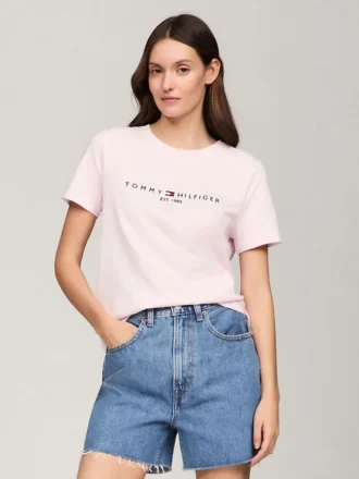 T-Shirt mit gesticktem Tommy-Logo