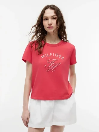 T-Shirt mit Gingham-Monogramm